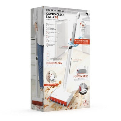 Sharper Image Combo Clean Sweep 02, Cordless Power Broom & Mop White (LOCAL PICKUP ONLY)