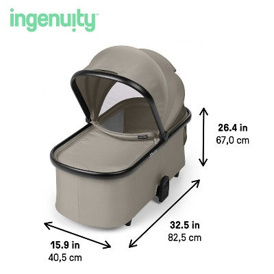 Ingenuity 3DSuite DualDock Carry Cot, Portable Baby Bassinet for Stand or Stroller - Beige (LOCAL PICKUP ONLY)