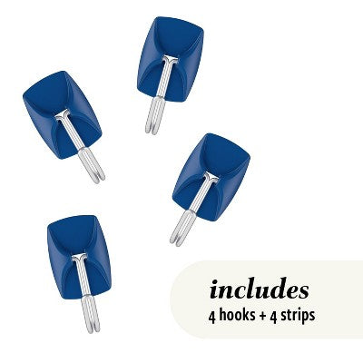 Command 4pk Damage-Free Small Wire Hooks Arctic Freeze