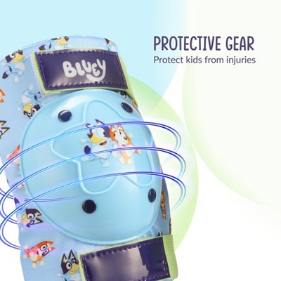 Bluey Protective Gear Set Knee Pad 4pc - Blue: Youth Cycling & Skateboarding Pads