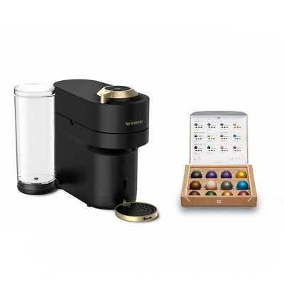 Nespresso Limited-Edition Vertuo Pop+ Coffee and Espresso Maker by Breville Matte Black Gold