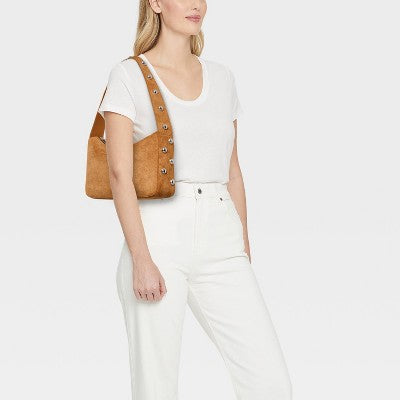 Studded Shoulder Bag - Universal Thread Brown