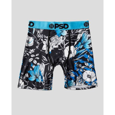 PSD Men's Rose Floral Print Briefs - Blue S