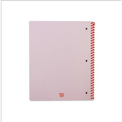 Best Year Ever Spiral Notebook Lavender/Tomato, School Supplies