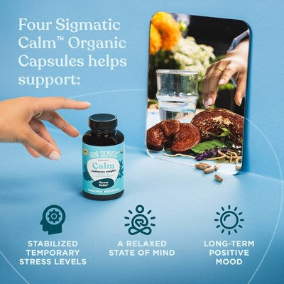 Four Sigmatic Calm Organic Mushroom Vegan Vitamin Capsules - 90ct