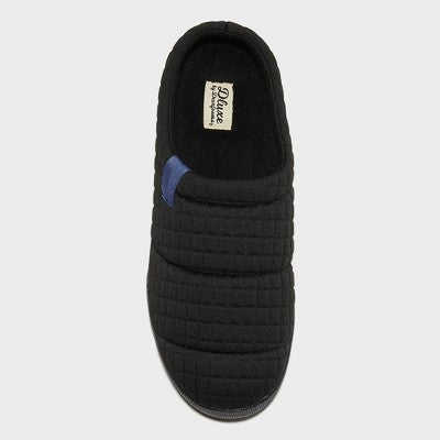 dluxe by dearfoams Men's Julien Plush Clog Slippers - Black L