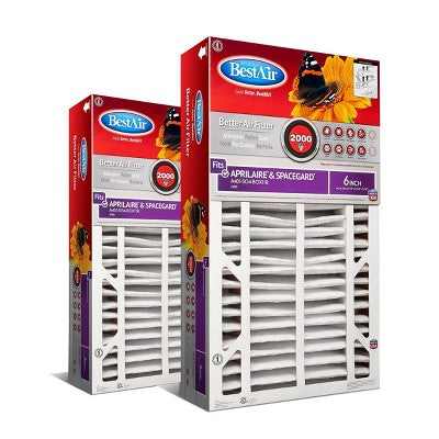 BestAir 2pk 16" x 27" x 6" Aprilaire & Spacegard Box Replacement Air Furnace Filter MERV 11: Electrostatic, EPA Certified (LOCAL PICKUP ONLY)