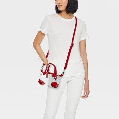 Game Day Clear Pouchette Crossbody Bag - Wild Fable Red