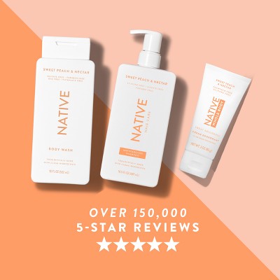 Native Whole Body Cream Deodorant - Sweet Peach & Nectar - Aluminum-Free - 3oz