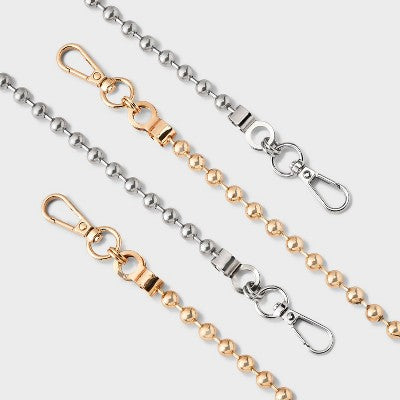 Ball Chain Shoulder Handbag Strap - A New Day Silver