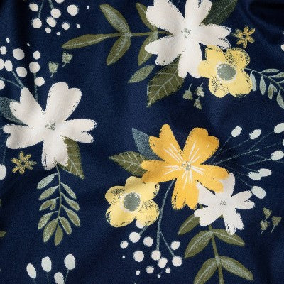 Fitted Crib Sheet Meadow - Cloud Island - Navy Floral