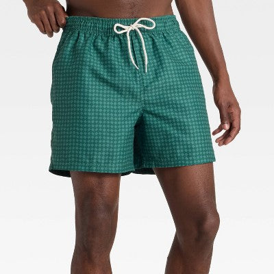 Men's 5" Swim Trunks - Goodfellow & Co Teal Green L