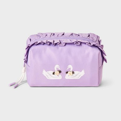 Girls' Ruffled Swans Cosmetic Pouch - art class Light Purple