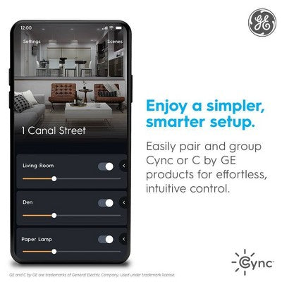 GE CYNC Smart LED Wafer Downlight Full Color: Energy Star Certified Recessed Light, Alexa & Google Compatible, 1150 Lumens
