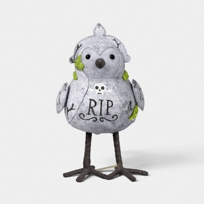 Featherly Friends 'Ripley' Tombstone Bird Fabric Tabletop Decorative Accent - Hyde and EEK! Boutique