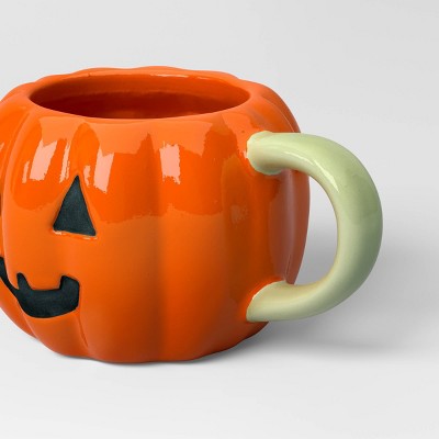 9.5 fl oz Jack-o-Lantern Mini Figural Mug with Lid - Hyde and EEK! Boutique