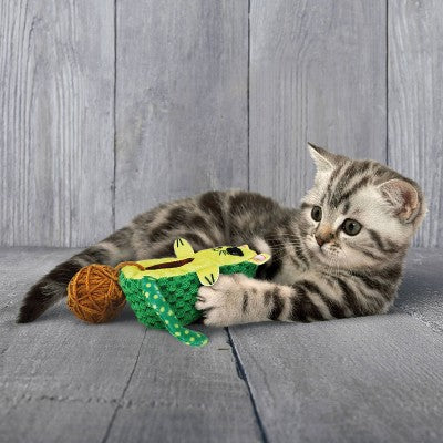KONG Wrangler AvoCATo Cat Food Shaped Toy