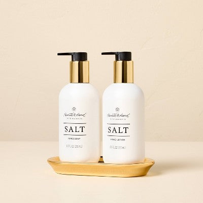 8.5 fl oz Salt Scented Hand Soap and Lotion Personal Care Gift Set 2pc - Hearth & Hand with Magnolia