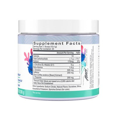 Alani Nu Pre-Workout Energy Supplement Powder Vegan - Blue Slush EXP 10/2027