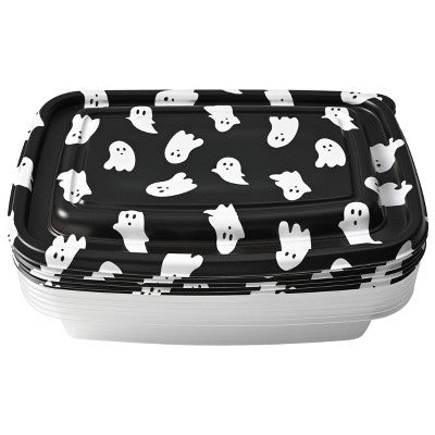 Cook With Color 6pc Halloween Ghosts Rectangular Food Storage Container Set