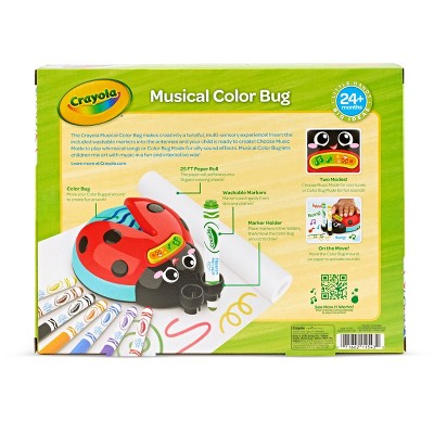 Crayola Musical Bug Drawing and Coloring Kit: Art & Craft Activity for 2 Years & Up, Includes Paper & Markers