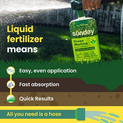Sunday Green Machine Bottle Lawn Fertilizer 42.3 fl oz