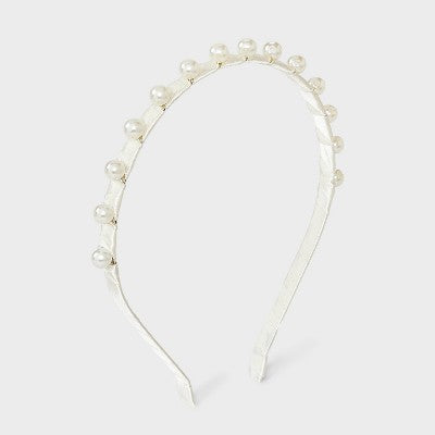 Headband and Bow Barrettes Set 4 pk - A New Day Ivory