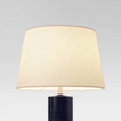 Large Linen Lamp Shade Shell - Threshold: Off-White Drum, No Assembly Required