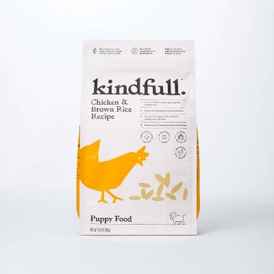 Chicken and Brown Rice Puppy Recipe Dry Dog Food - 5lbs - Kindfull