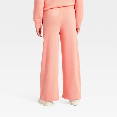 Girls' French Terry Sunny Days Sweatpants Cat&Jack Peach Pink XL