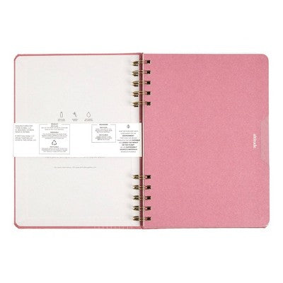 Altitude Supplies Spiral Notebook 6.25"x8.5", 160 Lined Pages, Mauve Pink Arch Cover