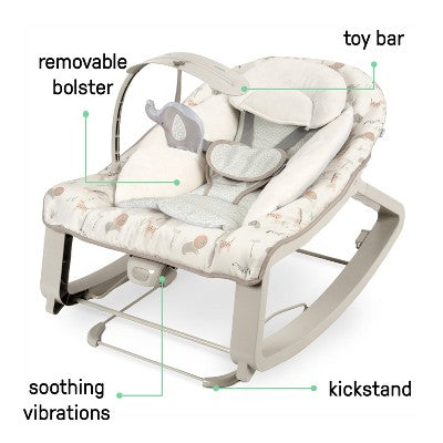 Ingenuity Keep Cozy 3-in-1 Grow with Me Baby Bouncer, Rocker & Toddler Seat - Safi (LOCAL PICKUP ONLY)