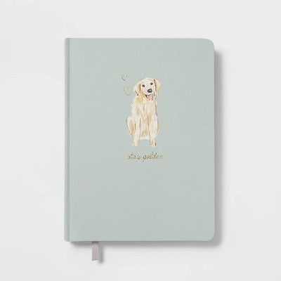 240 Sheet College Ruled Journal 7.75"x5.5" Dog - Threshold: Multicolor Hard Cover, Lined Paper, Rounded Corners