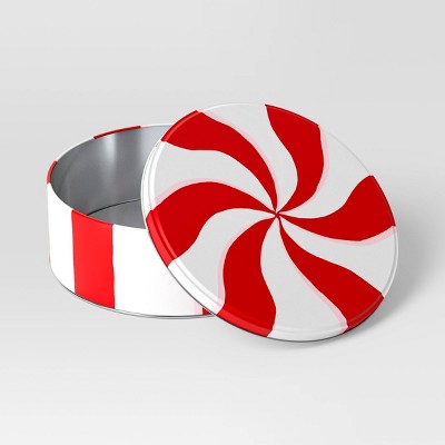 8.25"x3" Christmas Red and White Swirl Gift Box - Wondershop
