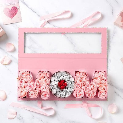Cook With Color Fillable MOM Word Food Storage Gift Box Pink Floral
