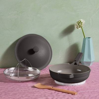 Our Place 2.6qt 10.5" Ceramic Nonstick Always Pan 2.0 - Char: Nonstick Cookware, Induction Safe, Includes Lid & Spatula