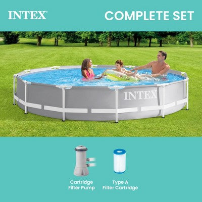 Intex 26711EH 12 foot x 30 inch Prism Frame Above Ground Swimming Pool with Pump (LOCAL PICKUP ONLY)