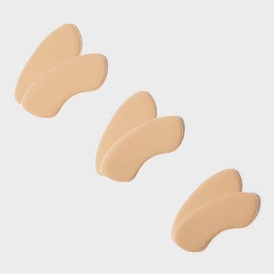 Fab Feet Women's by Foot Petals Back of Heel Insoles Shoe Cushion Khaki - 3 pairs: Foam Inserts