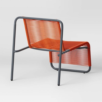 PVC Stackable Patio Lounge Chair Red - Room Essentials (LOCAL PICKUP ONLY)