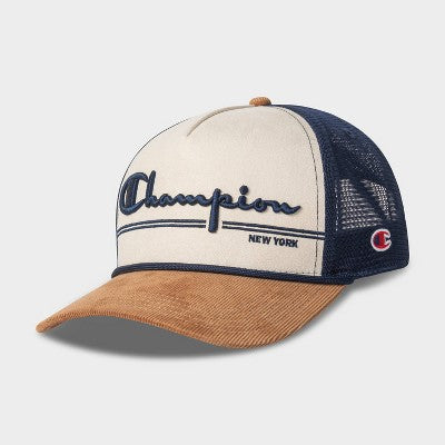 Champion Adult Travis Faux Suede and Corduroy Baseball Hat - Brown