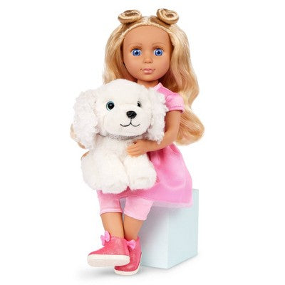 Glitter Girls Poseable Doll and Pup Set Teri & Bibi: Articulated Fashion Doll with Wavy Hair and Pup Theme