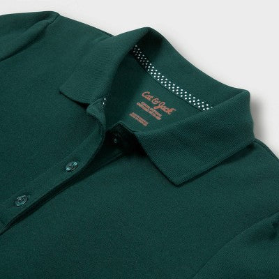 Girls' Short Sleeve Interlock Uniform Polo Shirt L