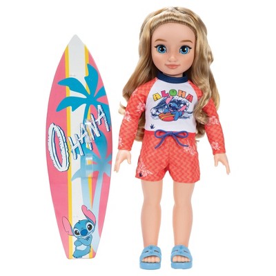Disney ILY 4EVER Stitch Inspired 18" Doll and Beach Puppy Set Blonde Hair/Blue Eyes