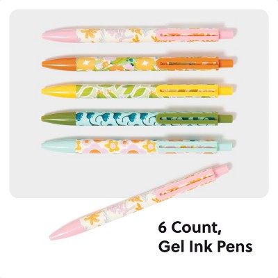 U Brands 6ct Laguna Gel Ink Pens Saccharine Fields