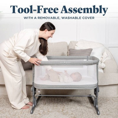 Baby Delight Beside Me Dreamer Bassinet & Bedside Sleeper - Soft Heathered Gray (LOCAL PICKUP ONLY)