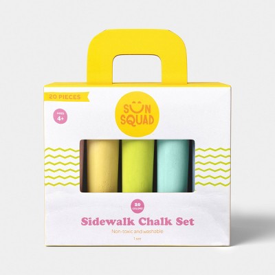 20pc Sidewalk Chalk Set - Sun Squad