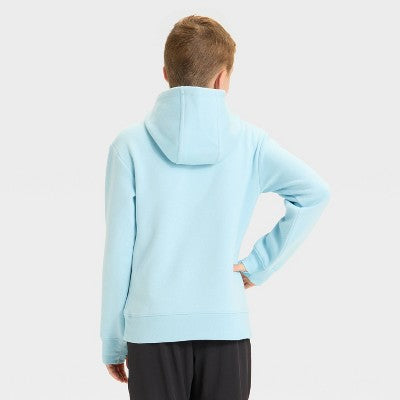 Boys' Active Comfort Fleece Hoodie Sweatshirt - All In Motion Sky Blue S