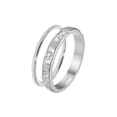Hey Harper Aurie Ring Set - Silver Size 8