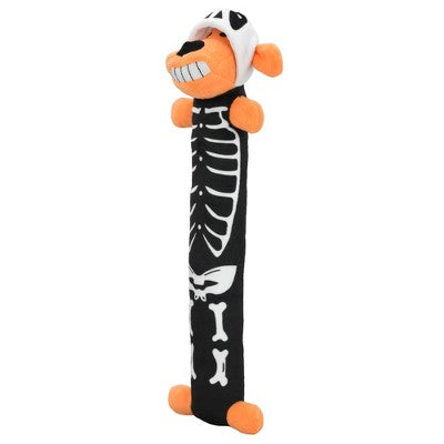 Multipet Loofa Velboa Skeleton Dog Interactive Plush Toy - Orange