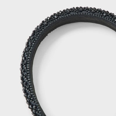 Beaded Padded Headband - A New Day Black